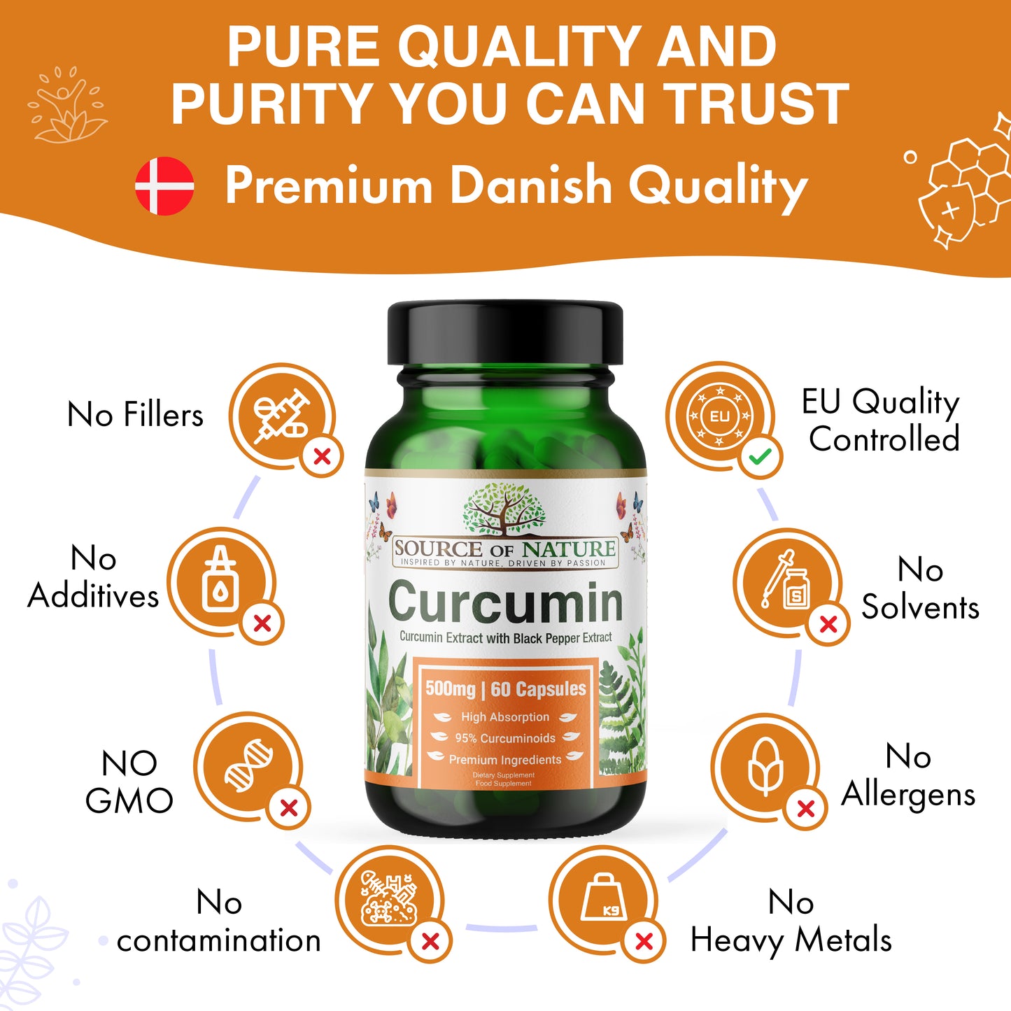 Curcumin 500mg | 60 Capsules | 2-Month Supply