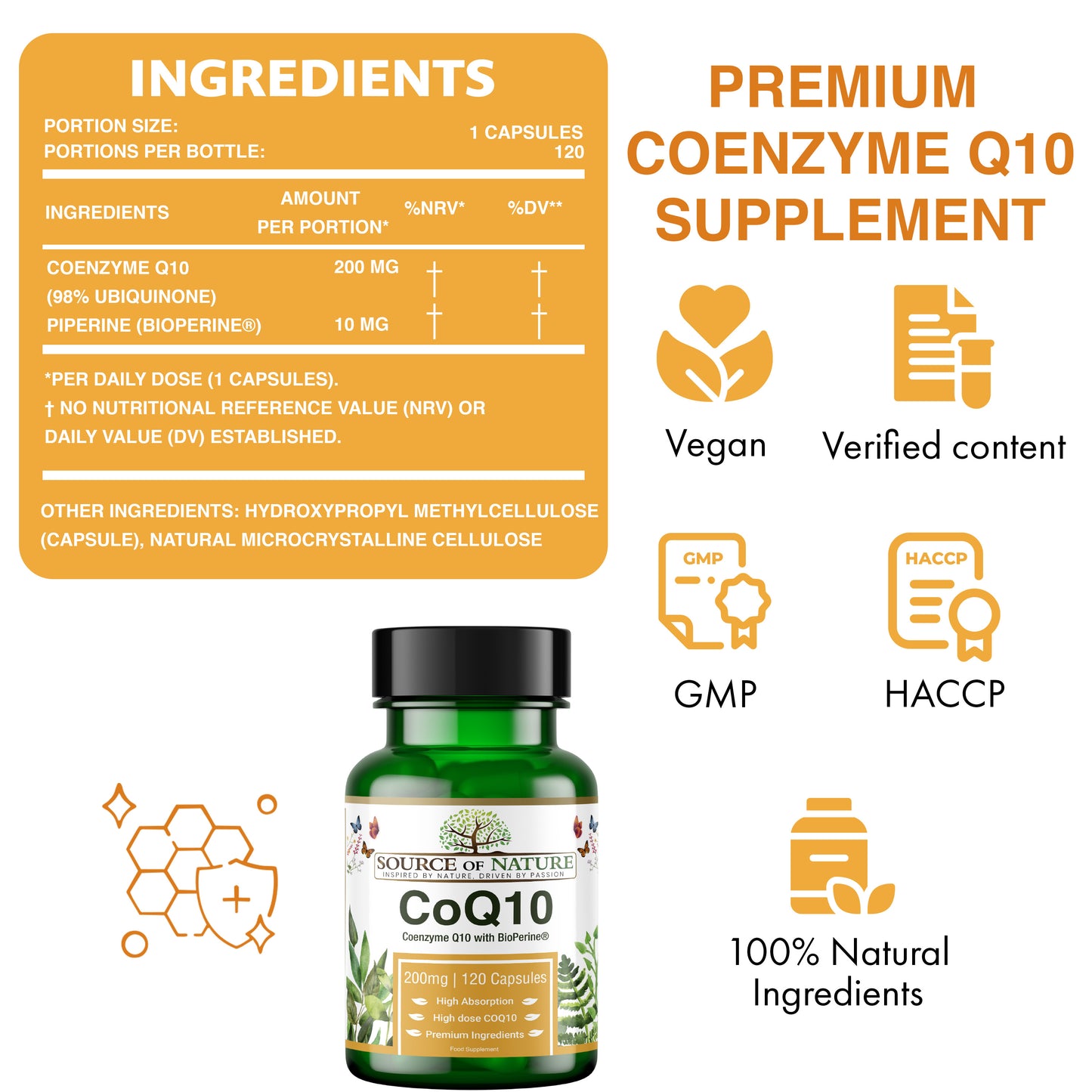 CoQ10 200mg | 120 Capsules | 4-Month Supply