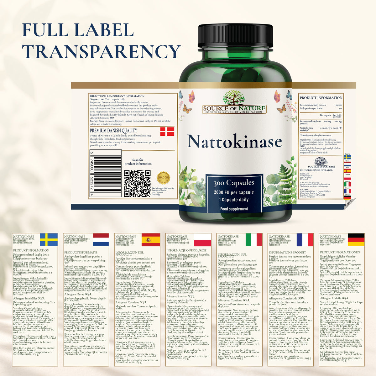 Nattokinase 2,000 FU | 100 mg | 300 Capsules