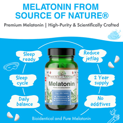 1mg Melatonin | 365 Tablets | 2-Years Supply
