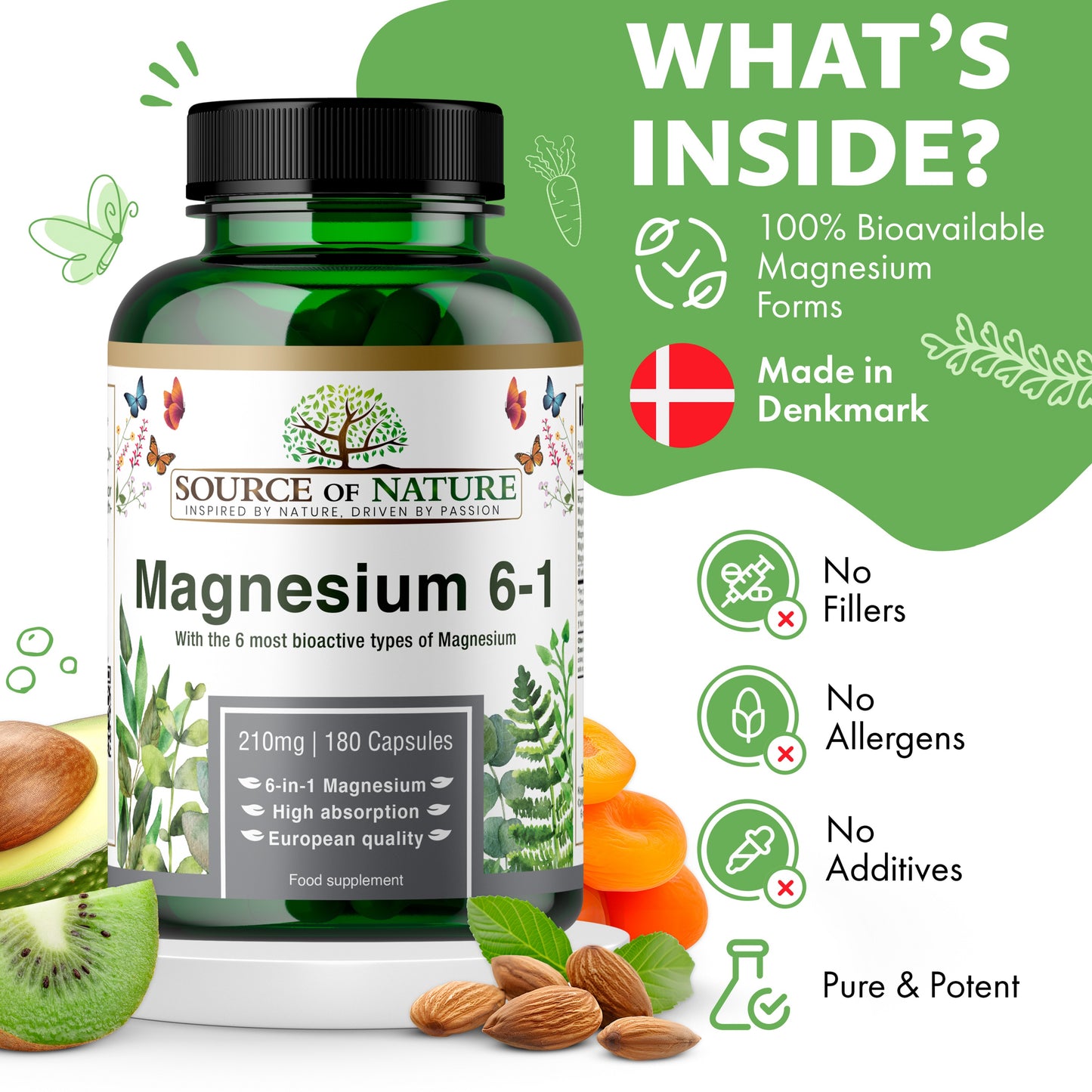 6-in-1 Magnesium 420mg | 180 Capsules | 3-Month Supply