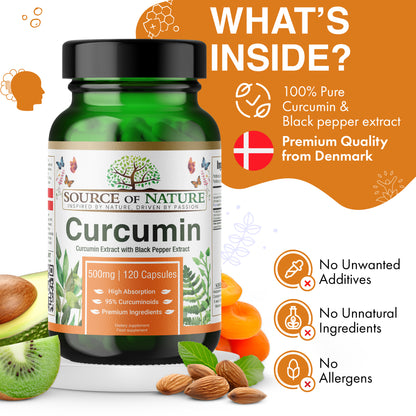 Curcumin 500mg | 120 Capsules | 4-Month Supply
