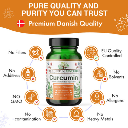 Curcumin 500mg | 120 Capsules | 4-Month Supply