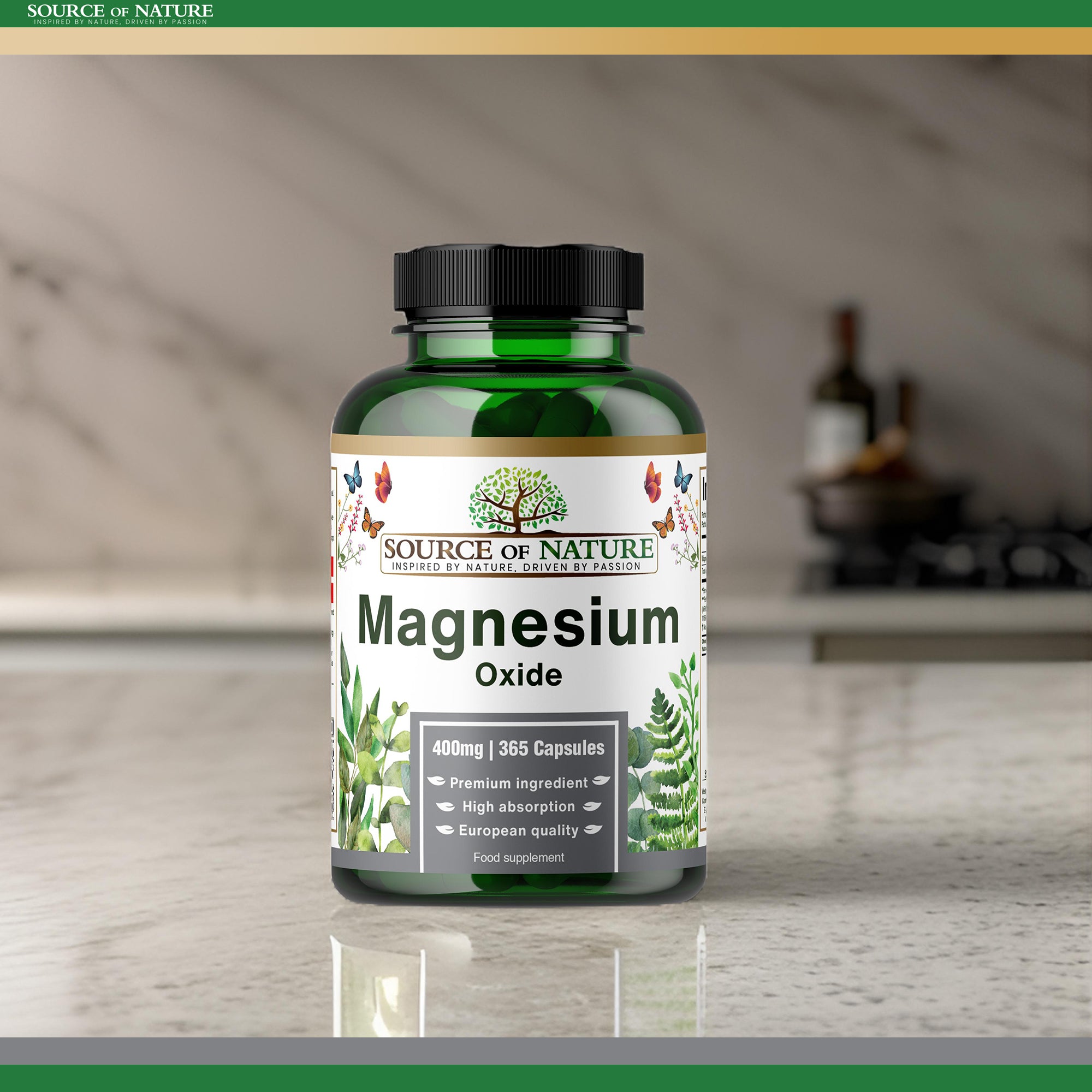 Magnesium Oxide 665mg | 365 Capsules | 12-Month Supply