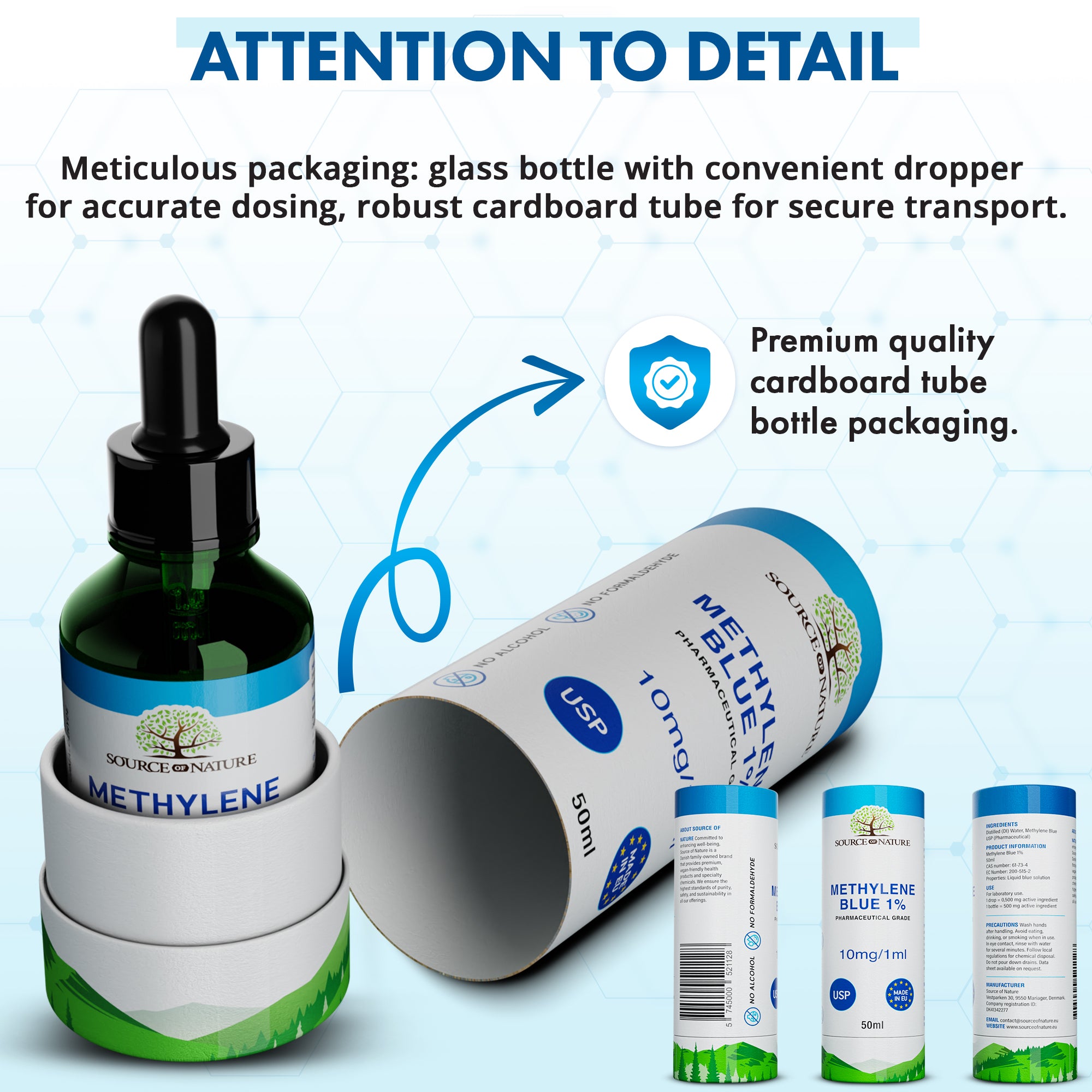 1% Methylene Blue | 50ml Dropper Bottle | Pharmaceutical Grade USP