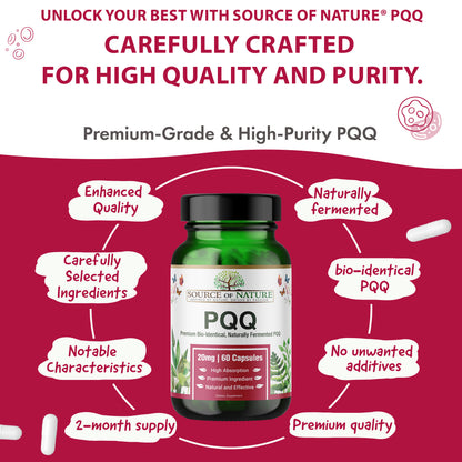 20mg PQQ | 60 Capsules | 2 Month Supply