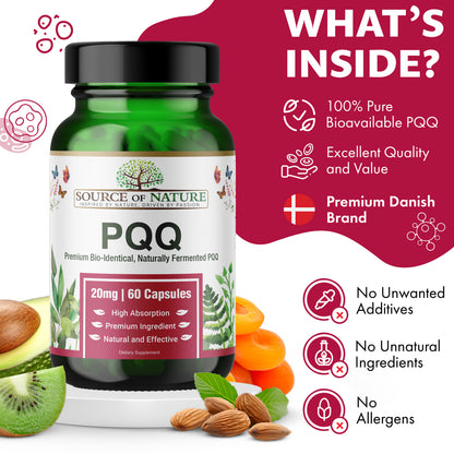 20mg PQQ | 60 Capsules | 2 Month Supply