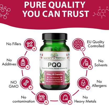 20mg PQQ | 60 Capsules | 2 Month Supply