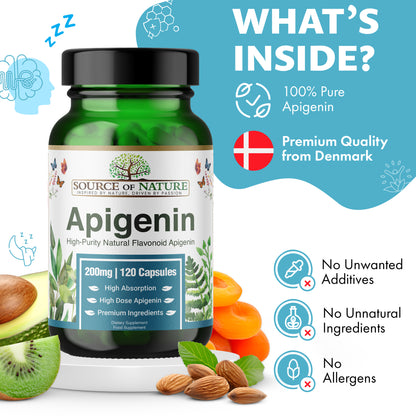 200mg Apigenin | 120 Capsules | 4-Month Supply