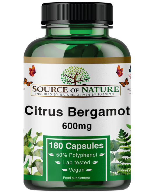 Citrus Bergamot Capsules | 600 mg per Capsule | 180 Capsules