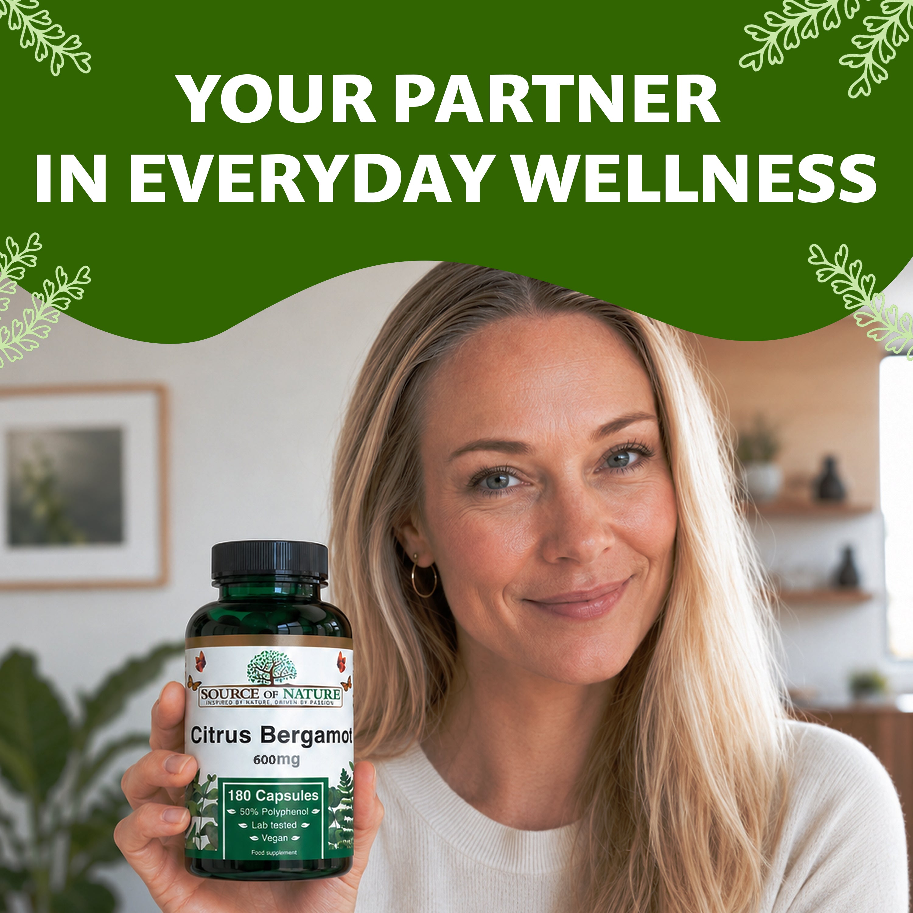 Citrus Bergamot Capsules | 600 mg per Capsule | 180 Capsules