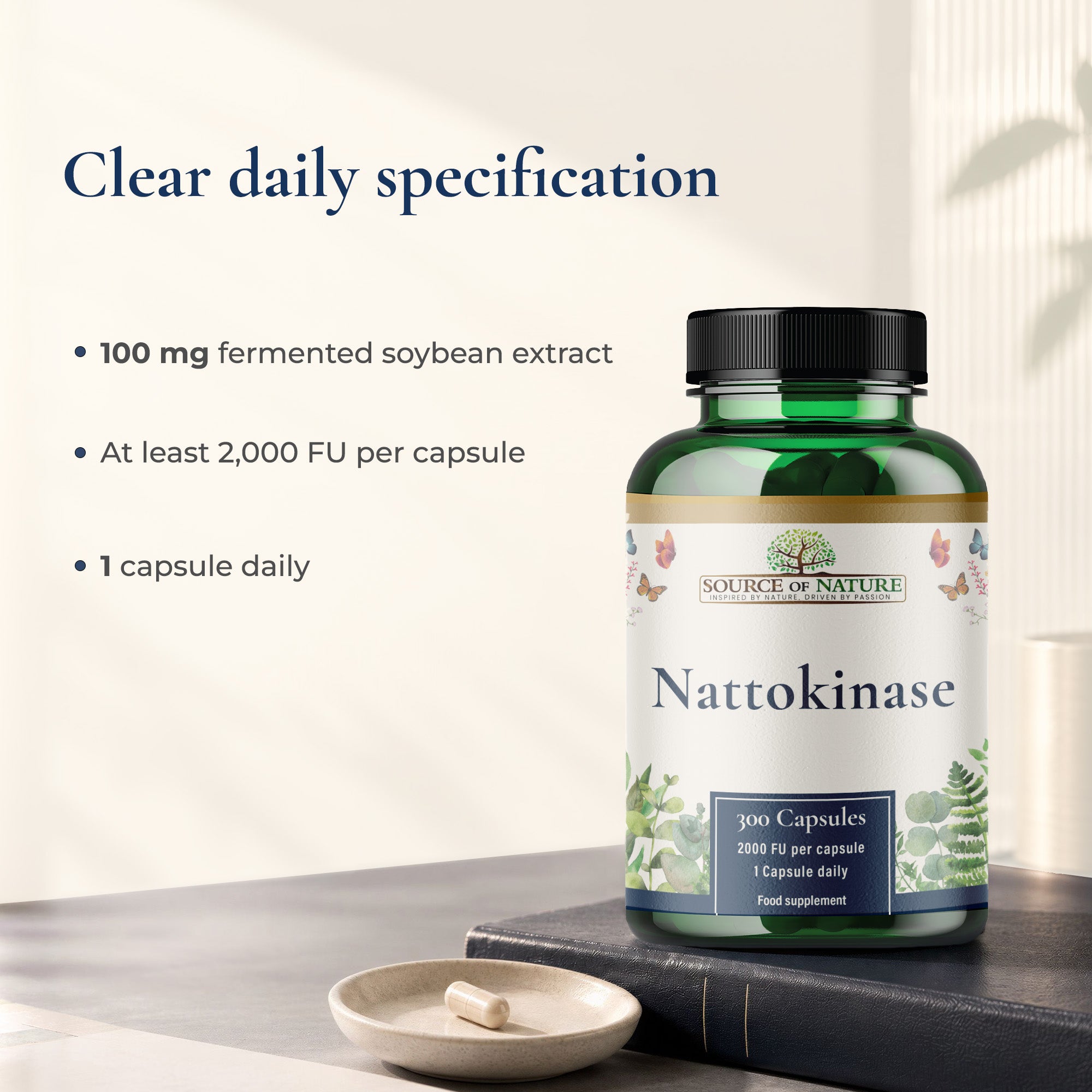 Nattokinase 2,000 FU | 100 mg | 300 Capsules
