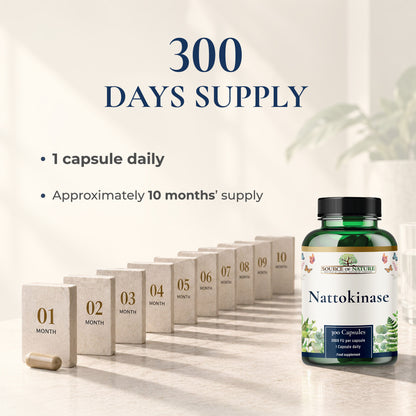 Nattokinase 2,000 FU | 100 mg | 300 Capsules