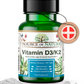 Vitamin D3 + K2 | 5500iu D3 + 125mcg K2 | 120 Tablets | 2-Year Supply