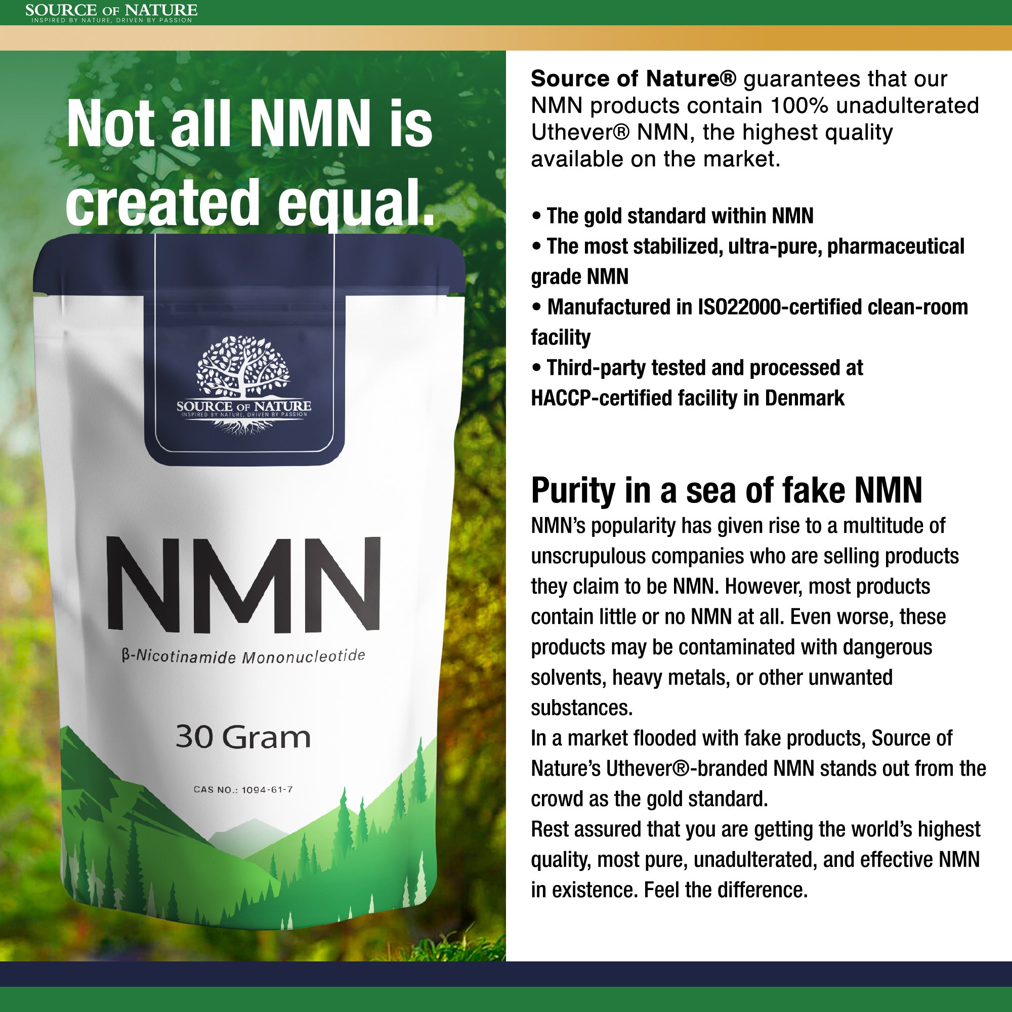 β-Nicotinamide-Mononucleotide 30 Gram (Uthever® 2. Gen NMN)