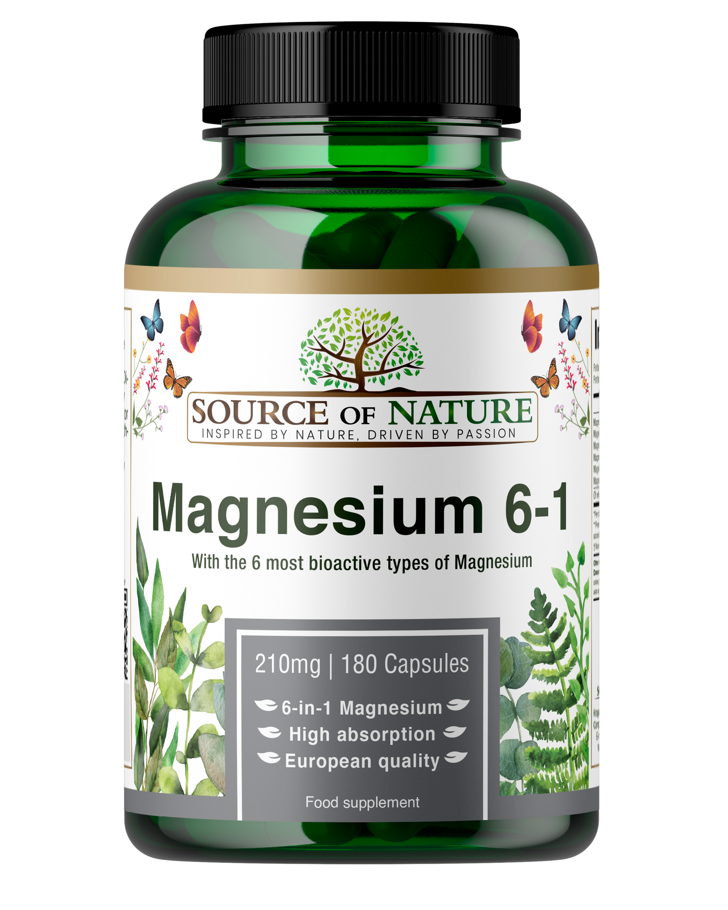 6-in-1 Magnesium 420mg | 180 Capsules | 3-Month Supply