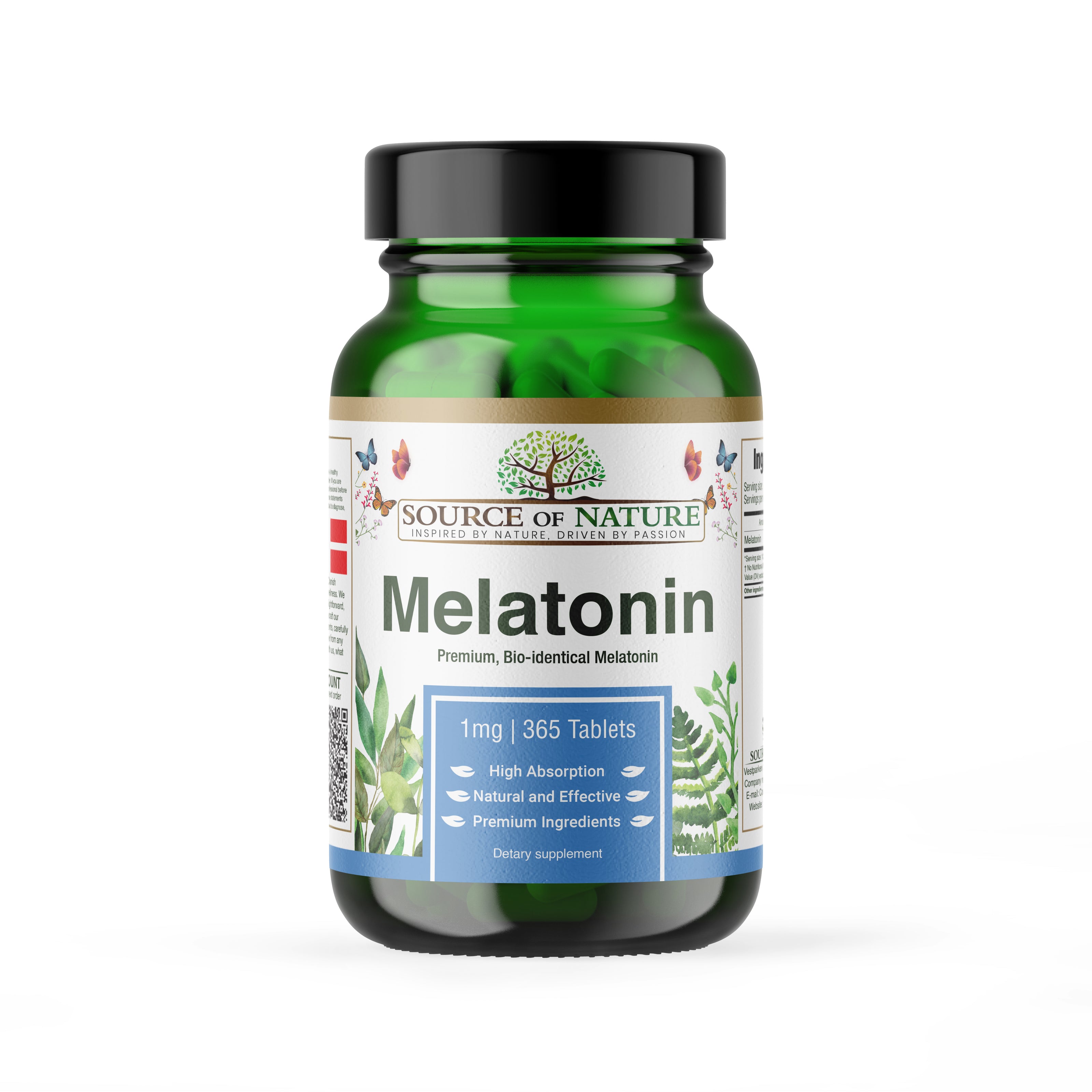 1mg Melatonin | 365 Tablets | 2-Years Supply - Source of Nature