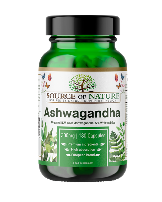 Organic Ashwagandha | KSM-66® | 300mg | 180 capsules | 3-Month Supply