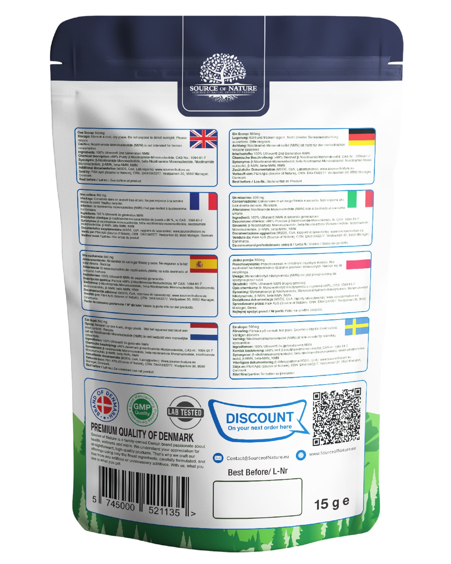 β-Nicotinamide-Mononucleotide 15 Gram (Uthever® 2. Gen NMN)