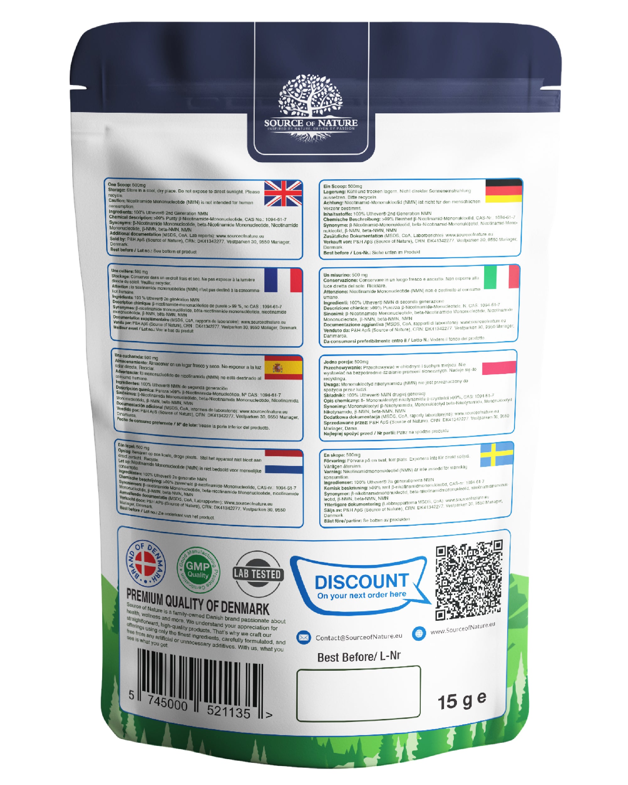 β-Nicotinamide-Mononucleotide 15 Gram (Uthever® 2. Gen NMN)